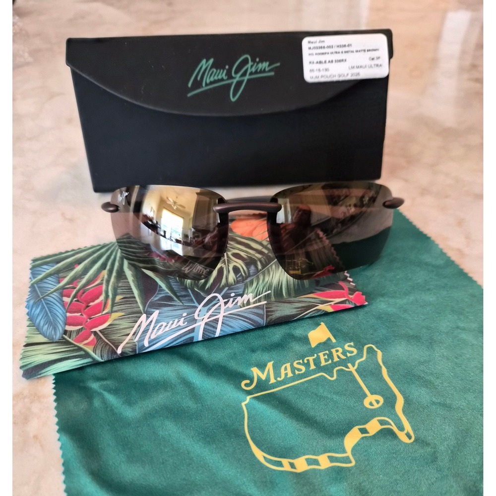 Maui Jim Ho'okipa Ultra G MU Sunglasses Matte Brn HCL Bronze Masters MJ0336S-002